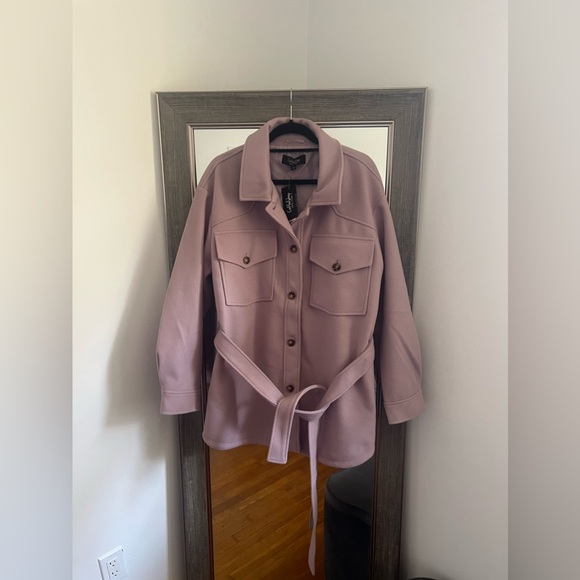 Macys Womens 3x Double Pocket Lavender Button Coat NWT - Picture 1 of 10